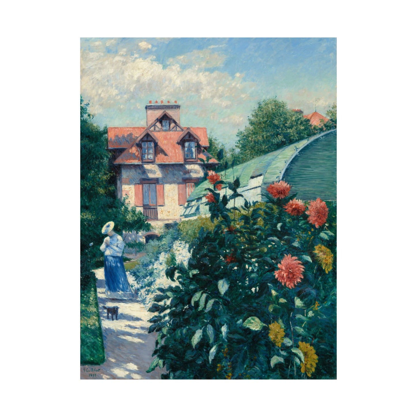 Dahlias Vintage Botanical Fine Art Print