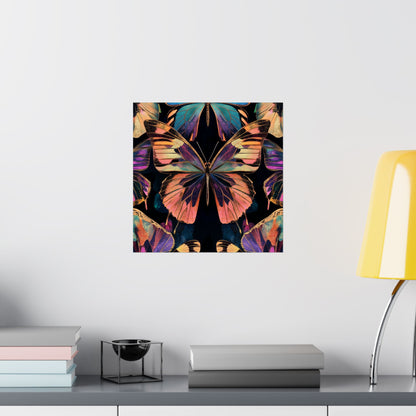 Vibrant Boho Butterflies Fine Art Pint - Matte Poster - Colorful Wall Art for Nature Lovers