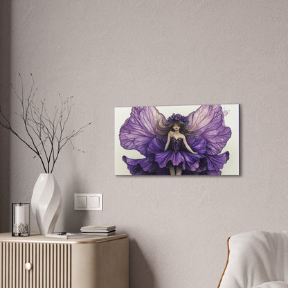 A Violet Affair - Fairies & Flowers Collection - Wall Art - on Canvas