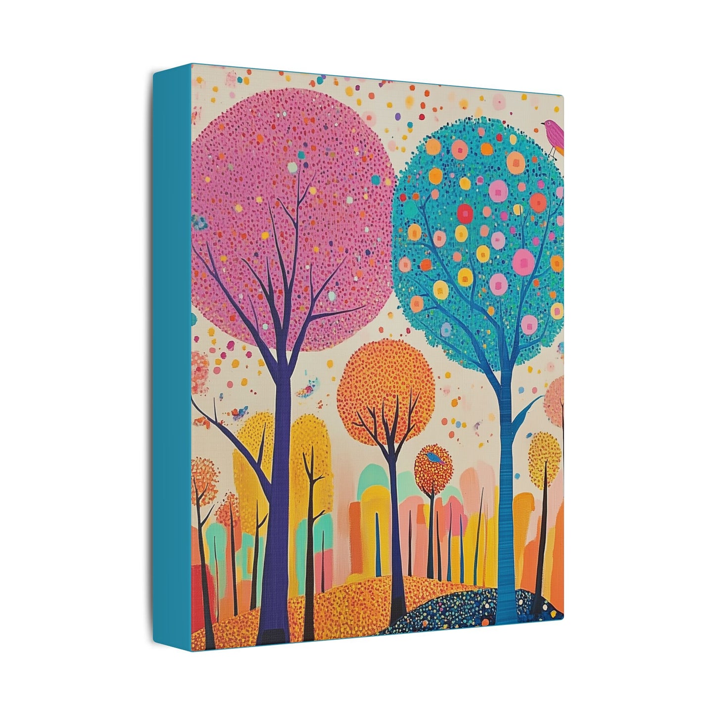Happy Polka Dot Trees - Delight in Nature Series - Fine Art Print on Canvas