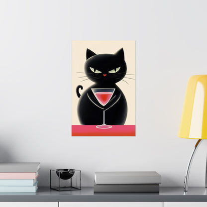 Yes, I'm Judging You - Cat Café Series - Black Cat Poster - Stylish Wall Art for Cat Lovers