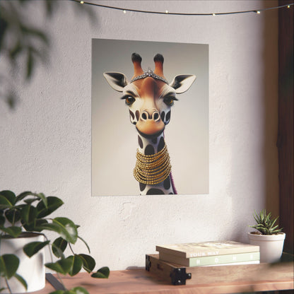Adventure Awaits - His & Hers Giraffe Fine Art Prints (A) - Whimsical Animals - Home Décor - Wedding Gift