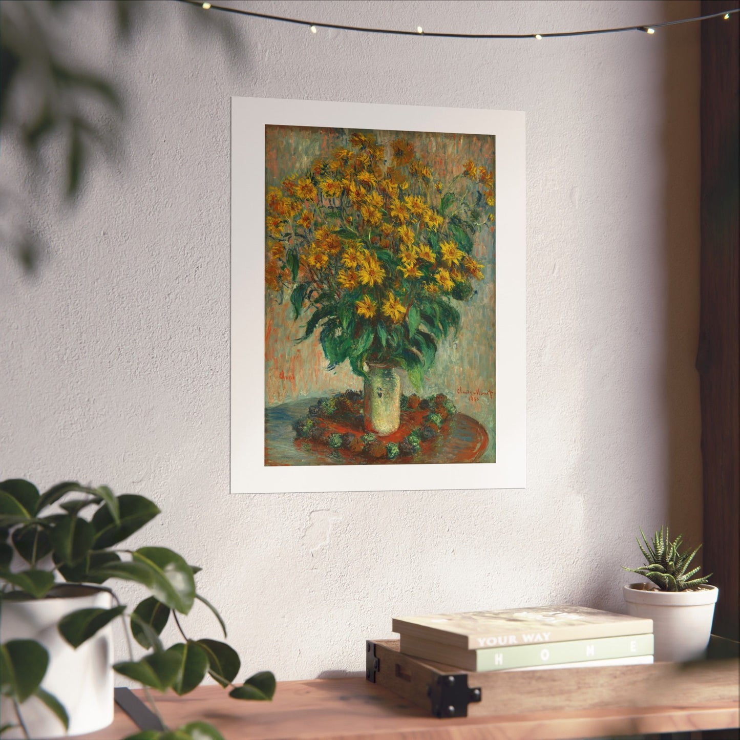 Claude Monet - Jerusalem Artichokes Painting - Fine Art Print - Vertical Poster - Floral Art Décor