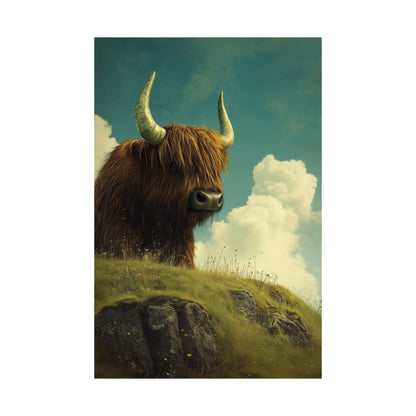 Highland Cow Whimsical Fine Art Print