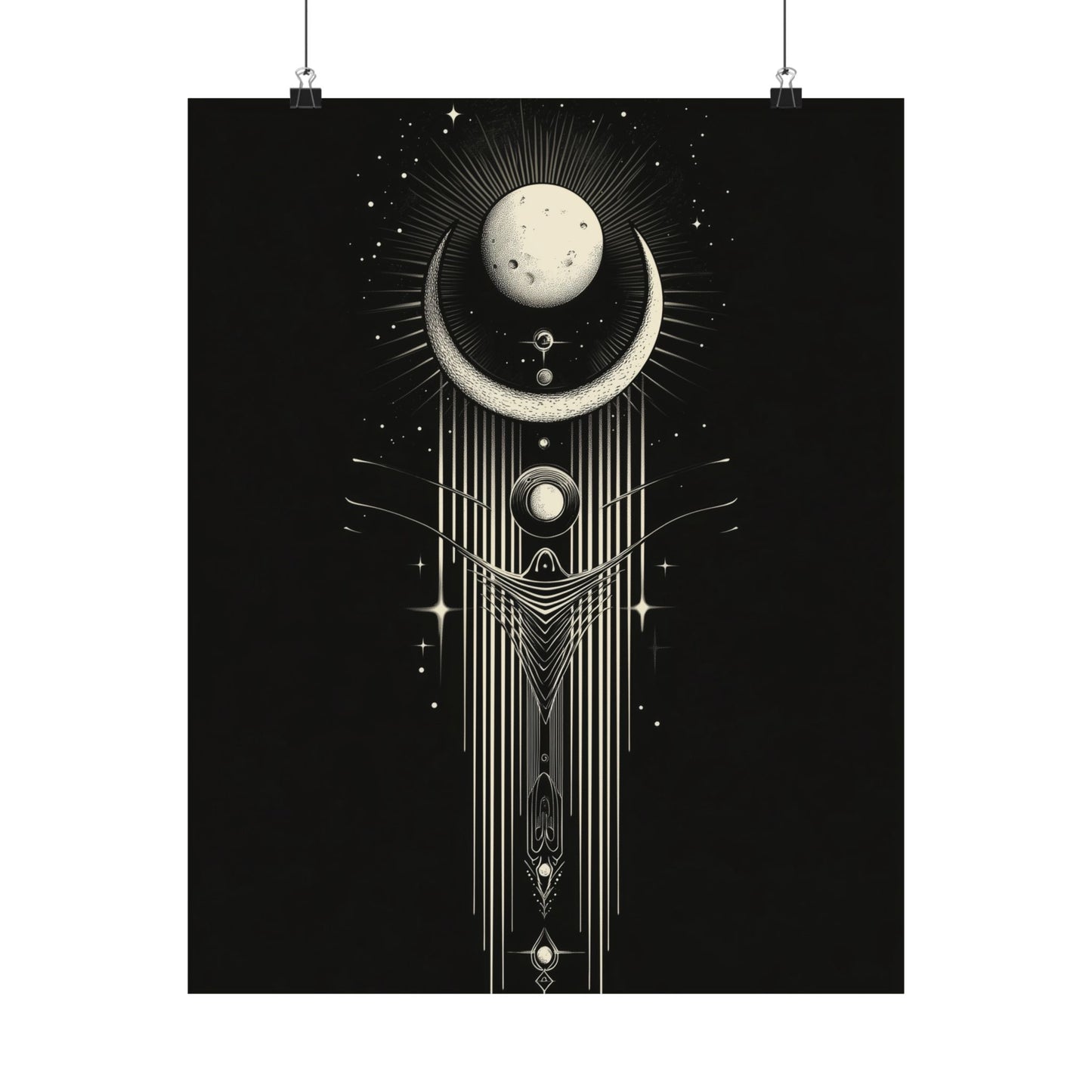 Guided by the Moon - Fine Art Print - Cosmic Poster - Celestial Wall Art - Astronomy Lovers - Space - Ethereal
