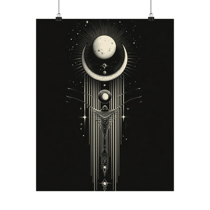 Guided by the Moon - Fine Art Print - Cosmic Poster - Celestial Wall Art - Astronomy Lovers - Space - Ethereal