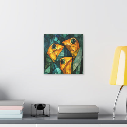 If We Don't Move Maybe They Won't See Us - Garden Friends - Fine Art Print on Canvas