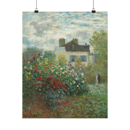 Monet - Artist's Garden at Argenteuil Fine Art Print