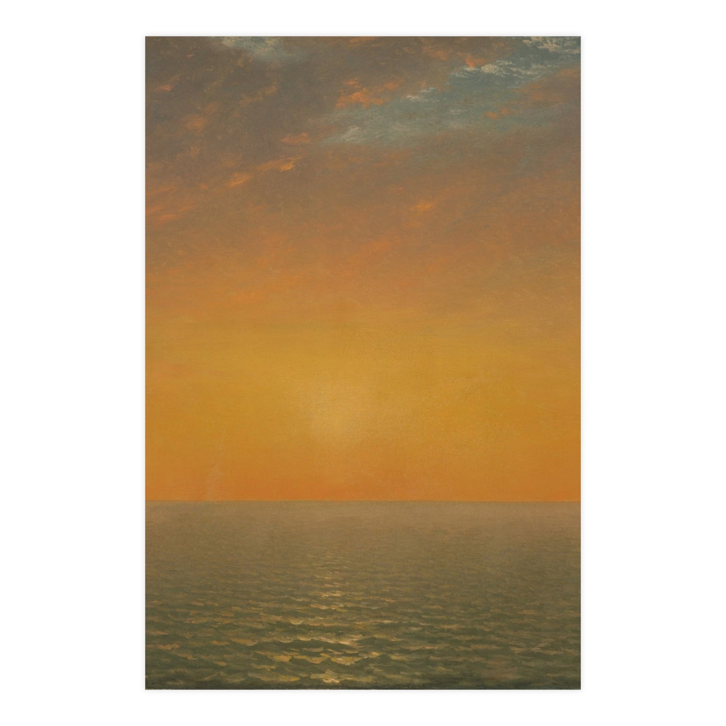 John Frederick Kensett : Sunset on the Sea (1872) - Museum Collection - Fine Art Print