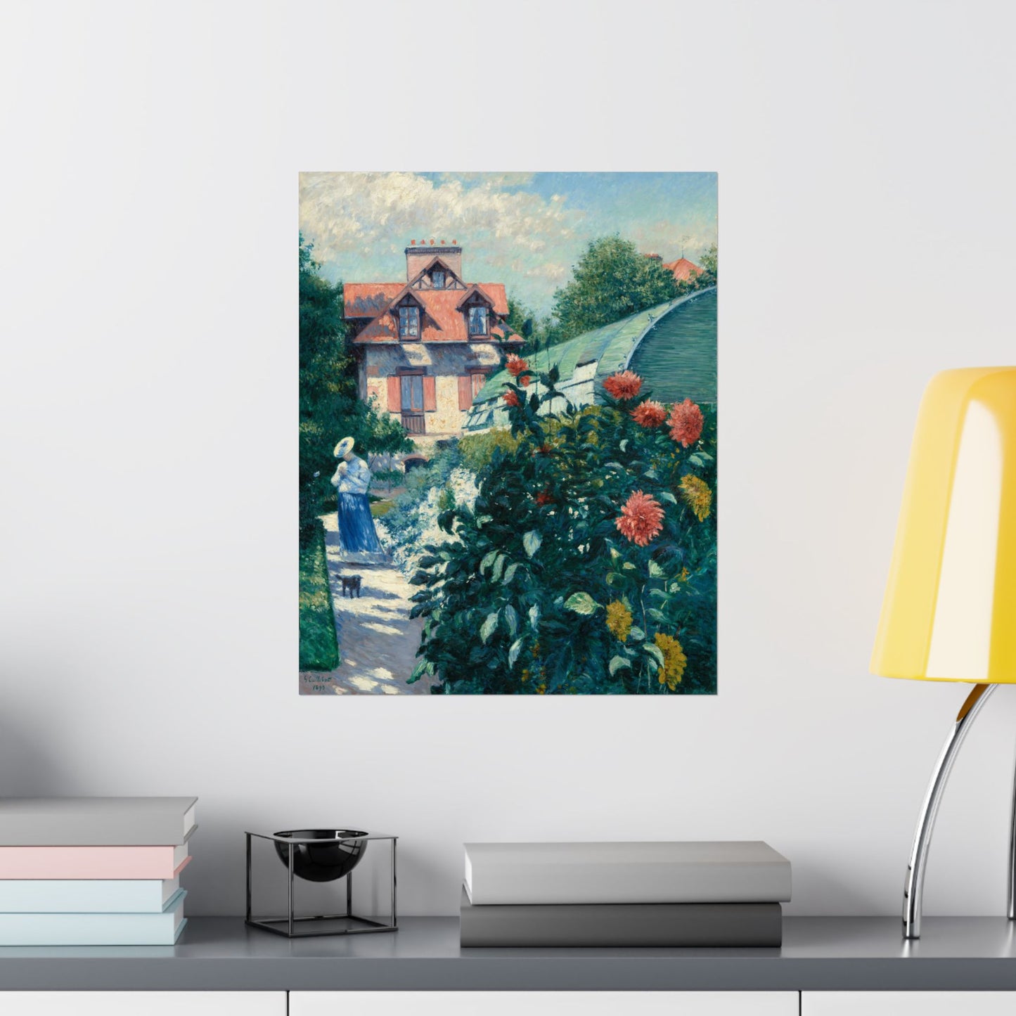 Dahlias Vintage Botanical Fine Art Print