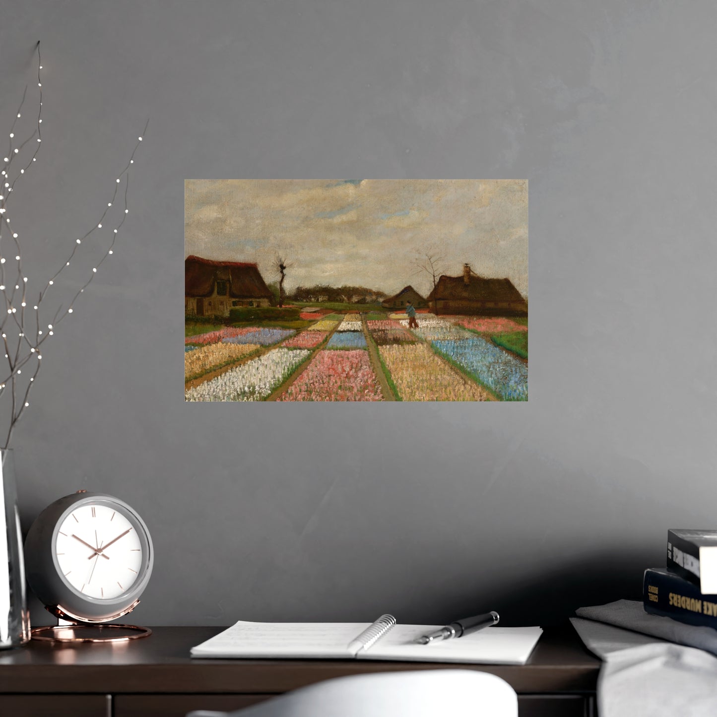 Flower Beds in Holland - Van Gogh Fine Art Poster