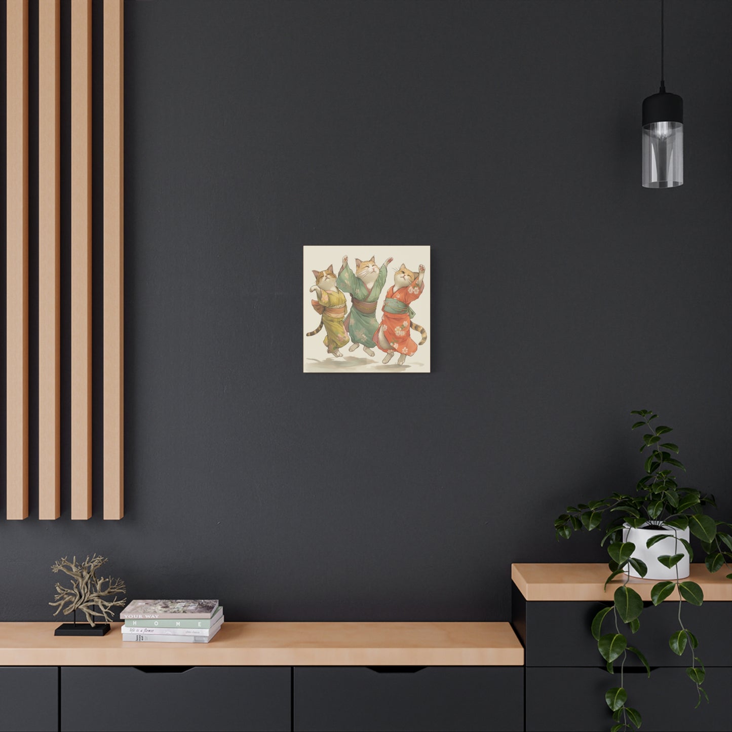 Cheery Cats Prancing - Wall Art Canvas - Home Décor