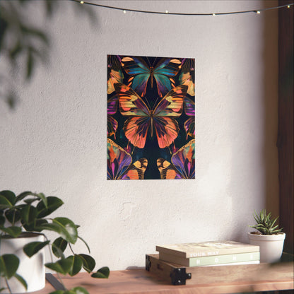 Vibrant Boho Butterflies Fine Art Pint - Matte Poster - Colorful Wall Art for Nature Lovers