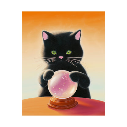 Fortune Telling Cat - Fine Art Print - Whimsical Animals - Posters - Art for Cat Lovers - Wall Art