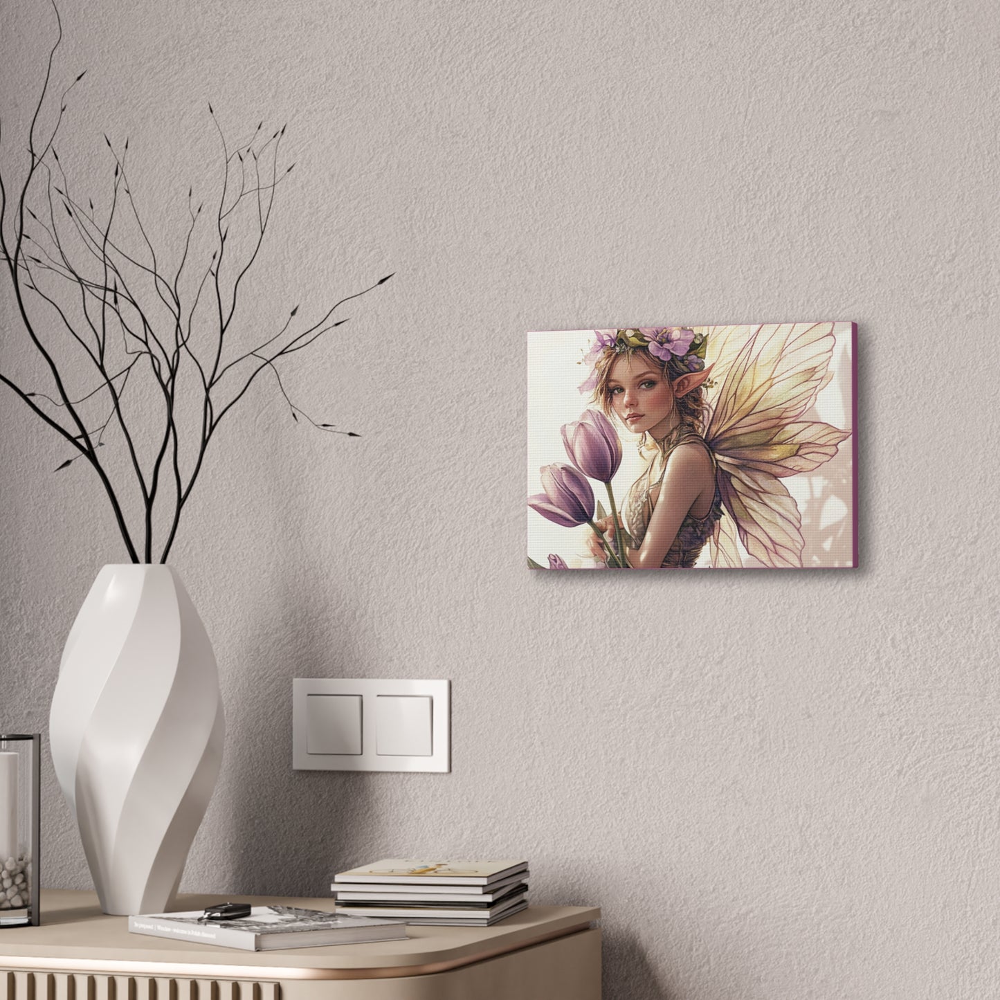 Tuesdays are for Tulips - Flowers & Fairies Collection - Fine Art Print on Canvas
