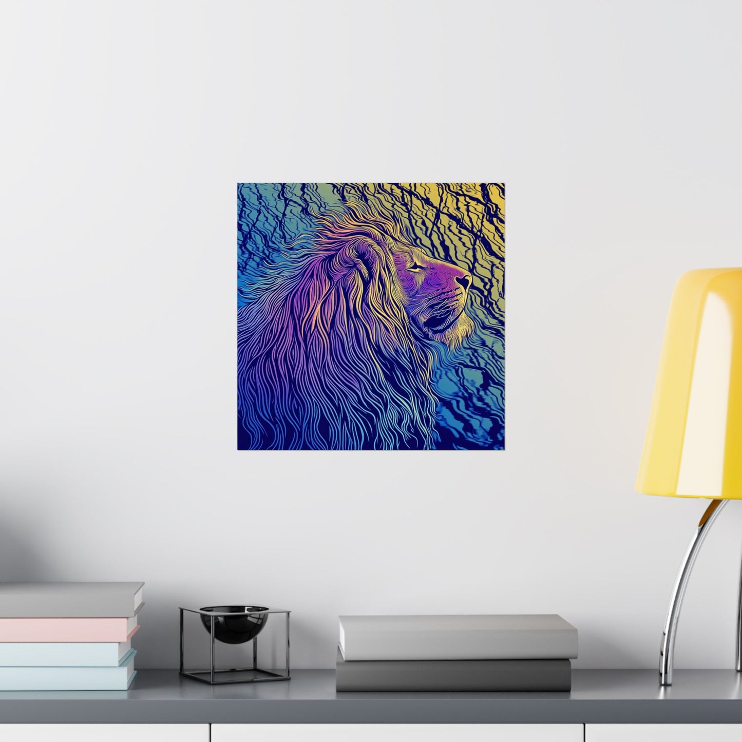 Lion Heart - Fine Art Print - Whimsical Animals - Nature Posters - Vibrant Wall Art for Animal Lovers