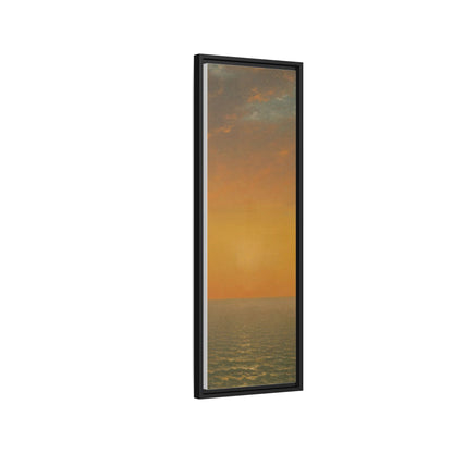 John Frederick Kensett : Sunset on the Sea (1872) - Museum Collection - Framed Canvas Print