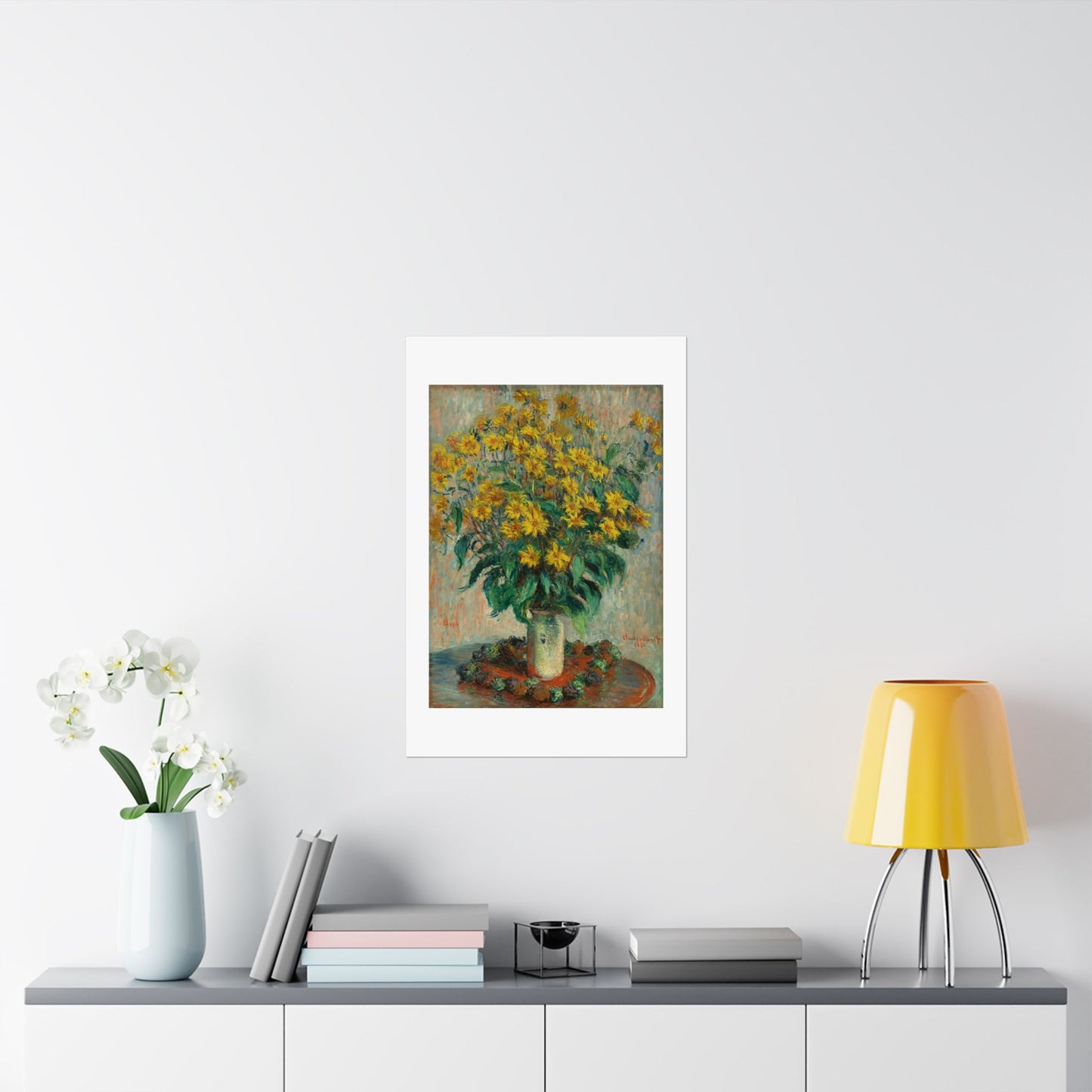 Claude Monet - Jerusalem Artichokes Painting - Fine Art Print - Vertical Poster - Floral Art Décor
