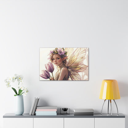 Tuesdays are for Tulips - Flowers & Fairies Collection - Fine Art Print on Canvas