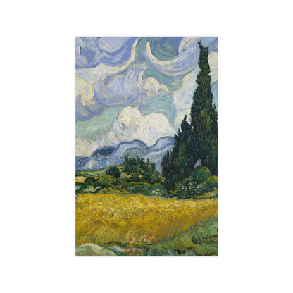 Van Gogh - Wheat Field with Cypresses - Museum Collection - Fine Art Poster