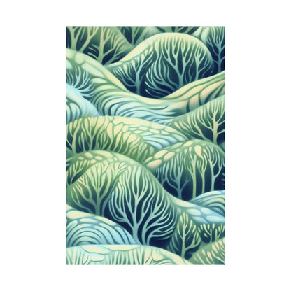 Serene Nature Matte Vertical Poster - Tranquil Forest Design for Home Decor