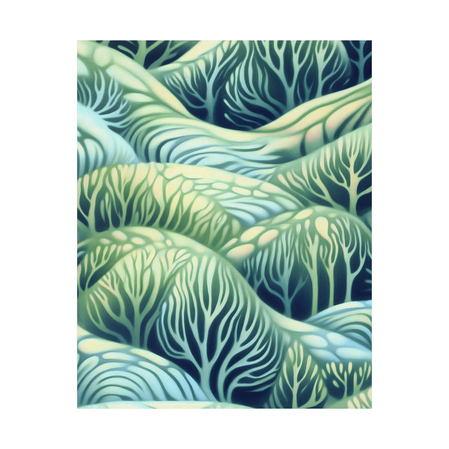 Serene Nature Matte Vertical Poster - Tranquil Forest Design for Home Decor