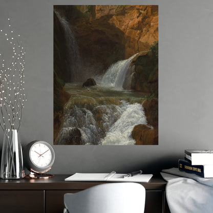 Waterfalls at Tivoli - Italian Landscape Fine Art Poster