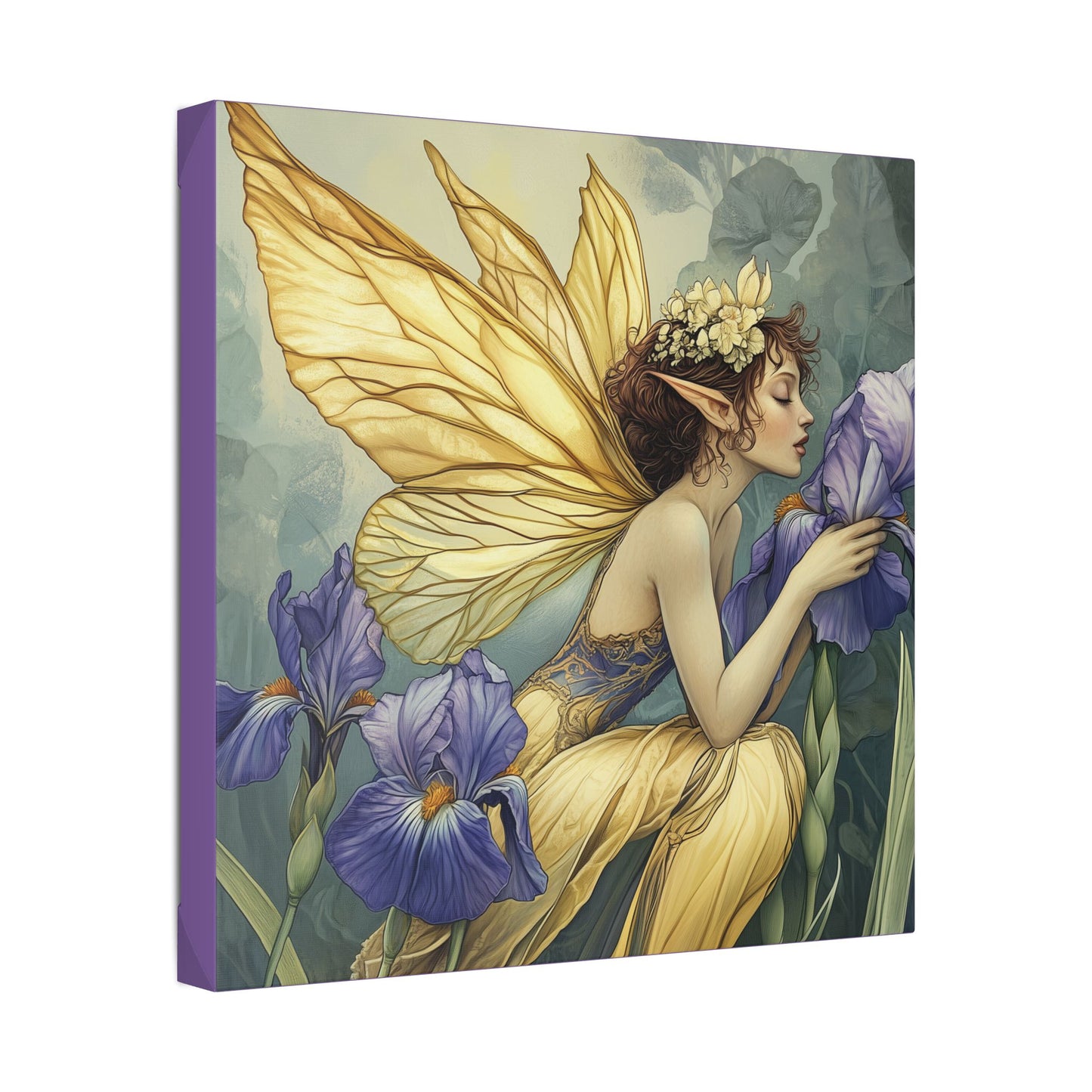 Iris You Were Here - Flowers & Fairies Collection - Fine Art Print on Canvas