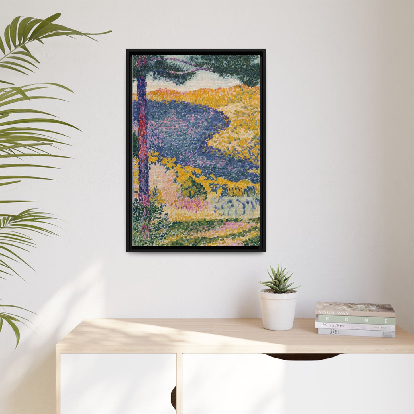 Valley with Fir Shade on the Mountain - Museum Collection - Framed Canvas Print