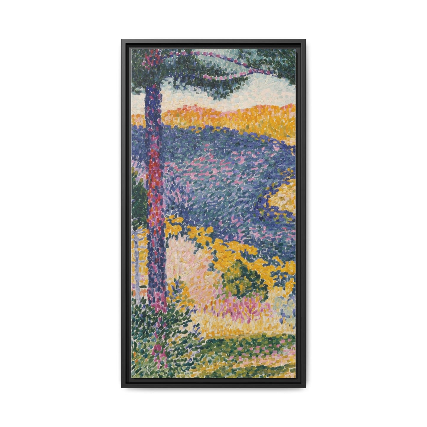 Valley with Fir Shade on the Mountain - Museum Collection - Framed Canvas Print