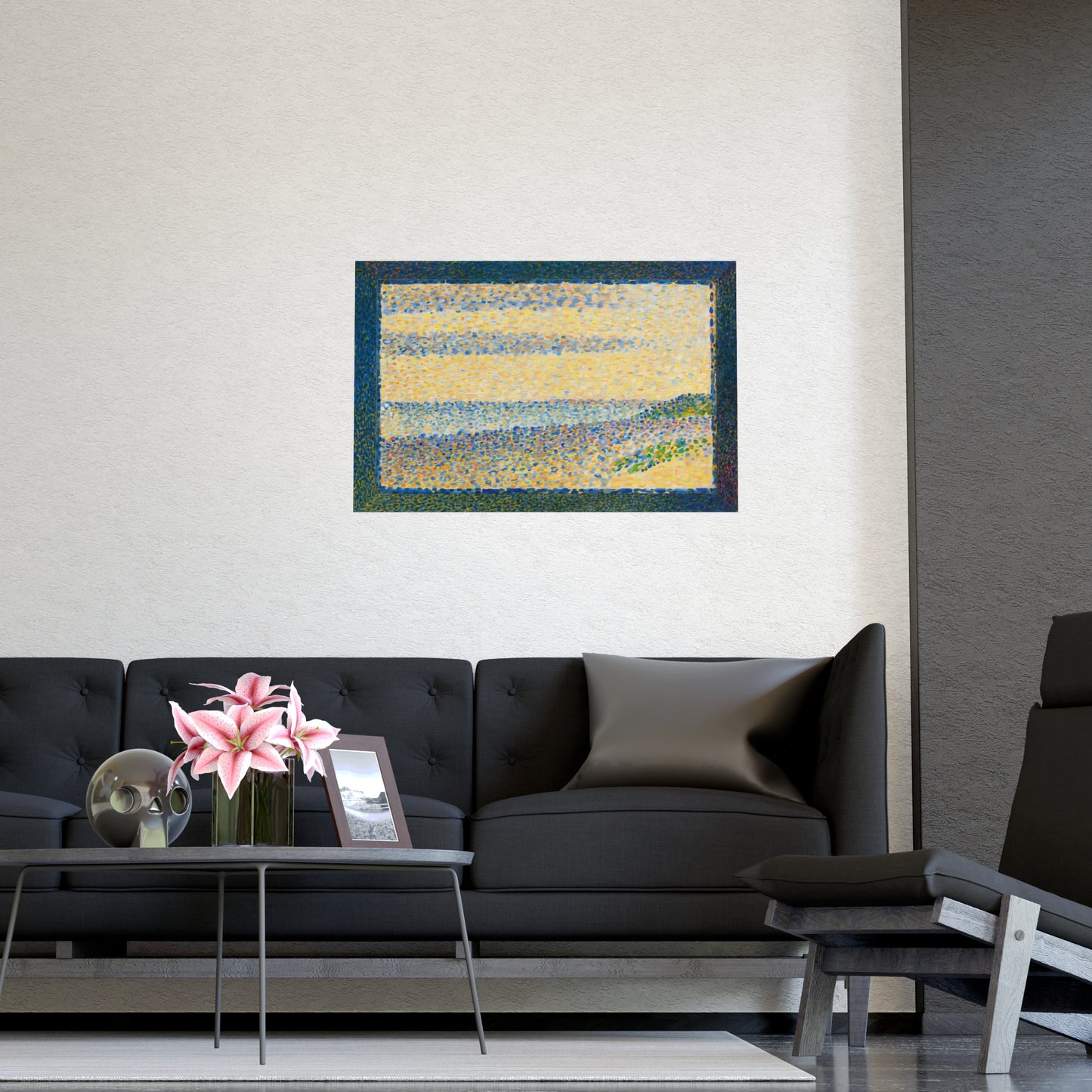 Seascape at Gravelines - Seurat Pointillist Fine Art Poster
