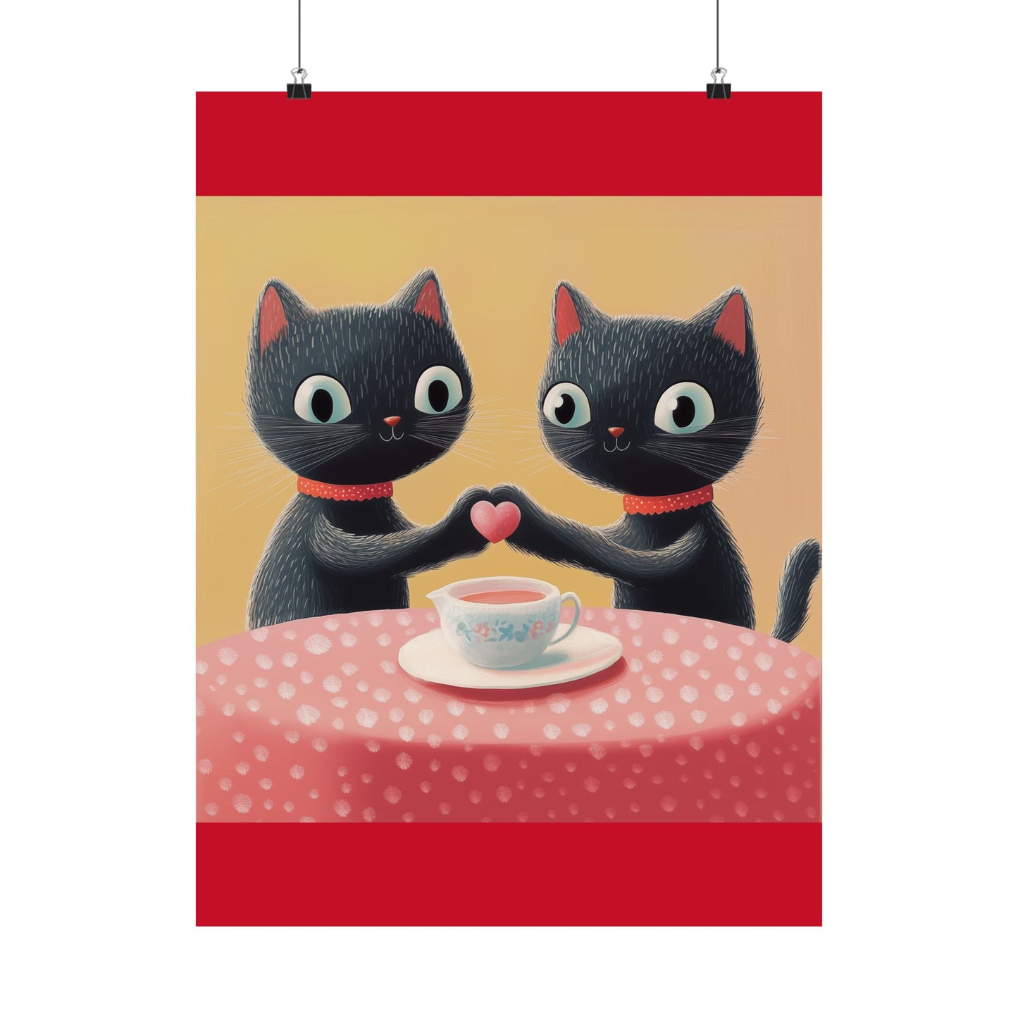 Cat Café - Loving Life - Matte Vertical Posters - Perfect Wall Art for Cat Lovers