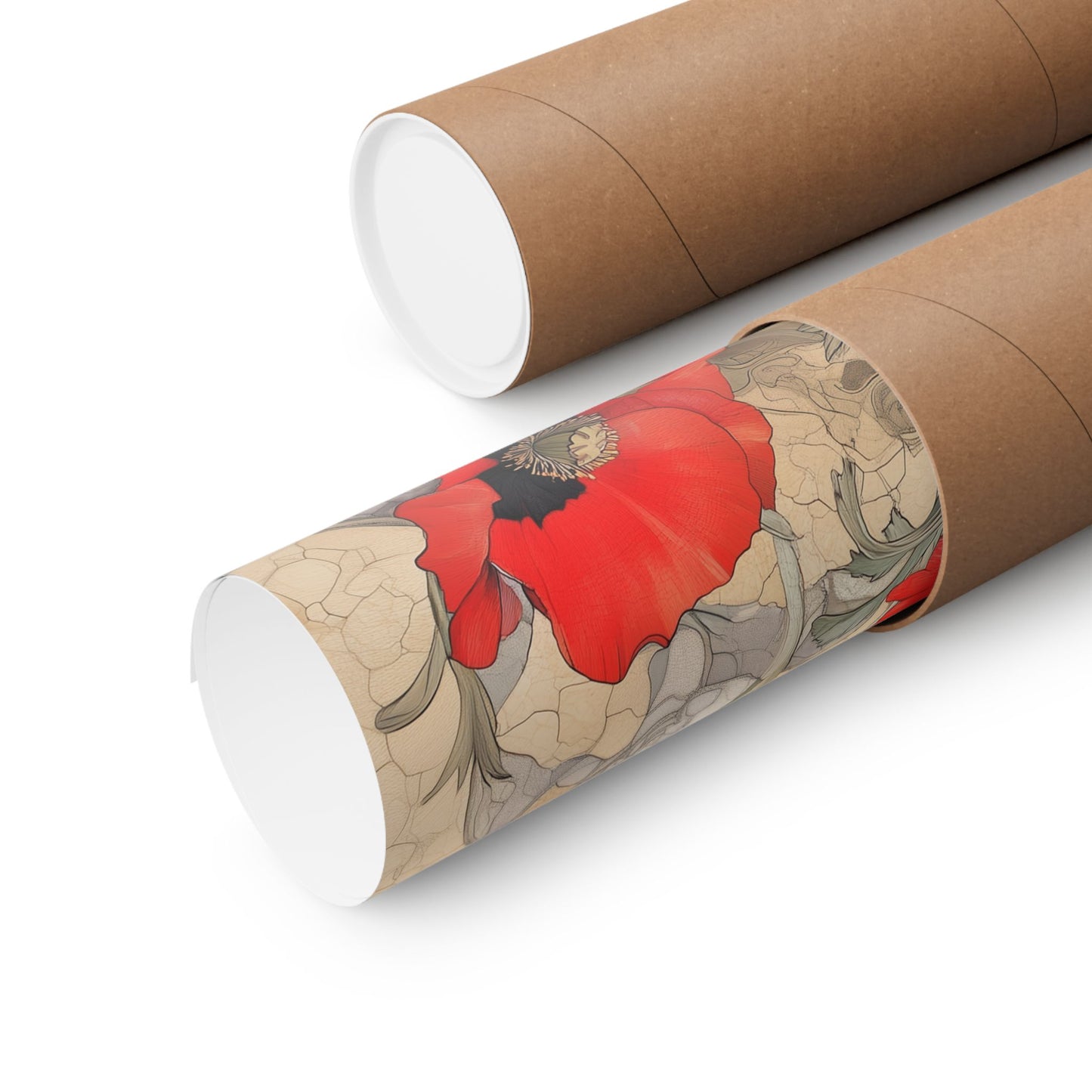 Pretty Poppy Fine Art Print - Floral Matte Vertical Poster – Artwork for Home Décor