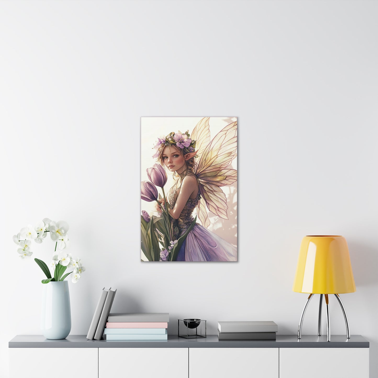 Tuesdays are for Tulips - Flowers & Fairies Collection - Fine Art Print on Canvas