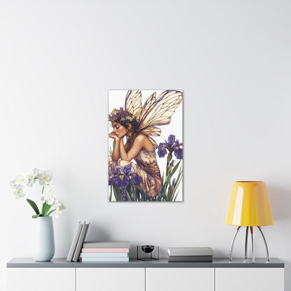 Iris You Were Here - Flowers & Fairies Collection - Fine Art Print on Canvas