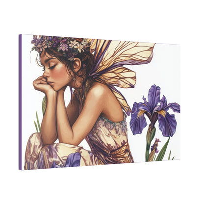 Iris You Were Here - Flowers & Fairies Collection - Fine Art Print on Canvas