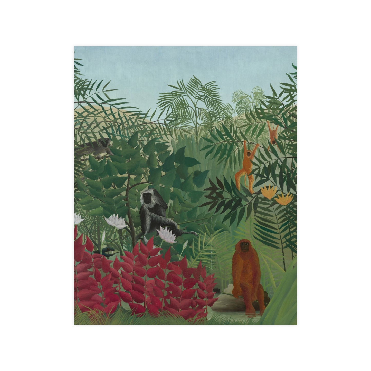 Tropical Forest with Monkeys - Rousseau Fine Art Poster