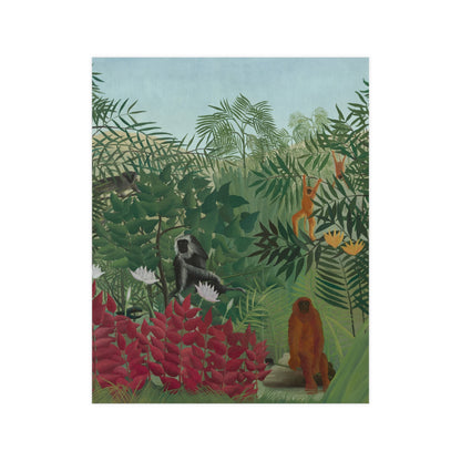Tropical Forest with Monkeys - Rousseau Fine Art Poster