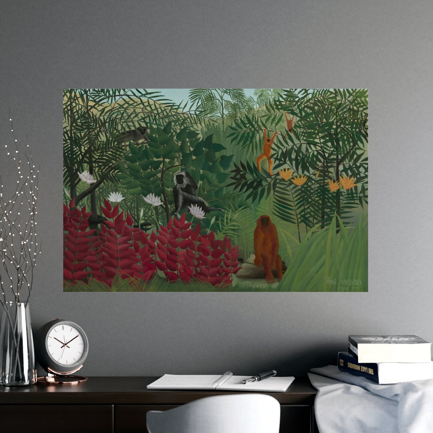 Tropical Forest with Monkeys - Rousseau Fine Art Poster