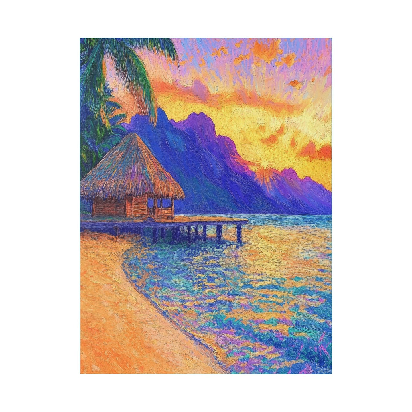 Mornings are Better on Vacation  - Fine Art Print on Canvas