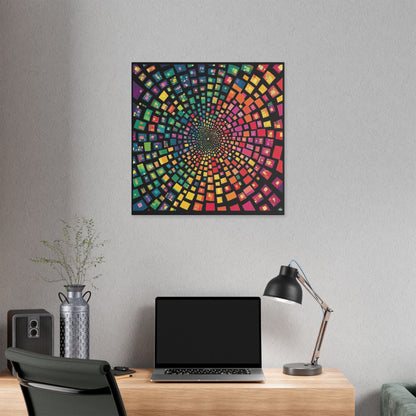 Chameleon Squares on Canvas