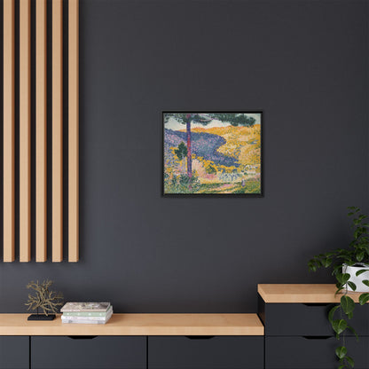 Valley with Fir Shade on the Mountain - Museum Collection - Framed Canvas Print