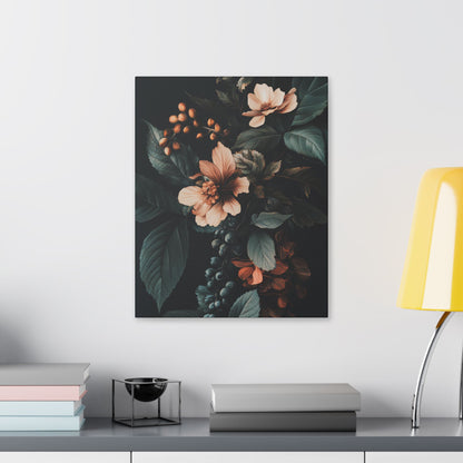Evergreen Moody Botanical -Secret Garden Series  - Fine Art Print on Canvas