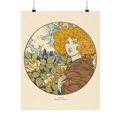 Jealousy - Classic Art - Fine Art Print - Vintage Floral Art Print - Matte Vertical Poster - Art Noveau Posters