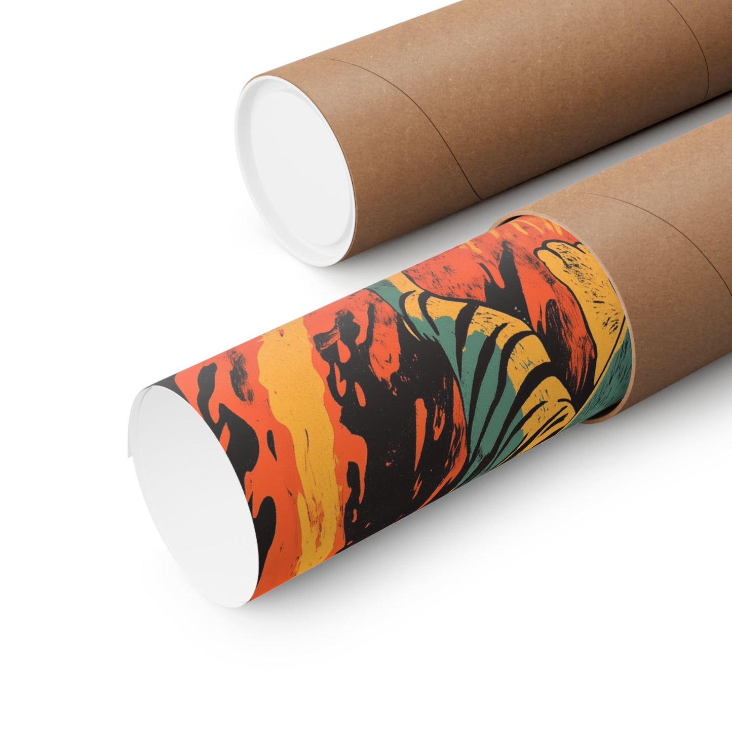 Unleashed - Tiger Jumping Through A Ring of Flames - Matte Vertical Poster - Eye-Catching Wall Art