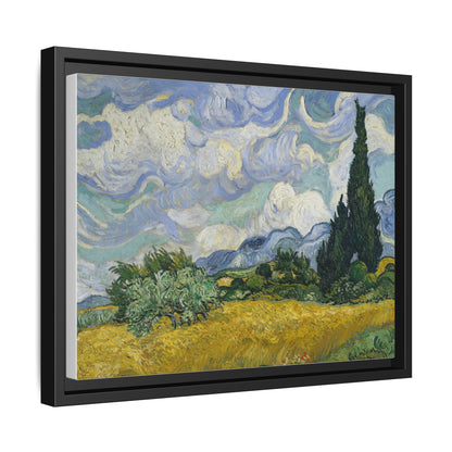 Van Gogh - Wheat Field with Cypresses - Museum Collection - Framed Canvas Print