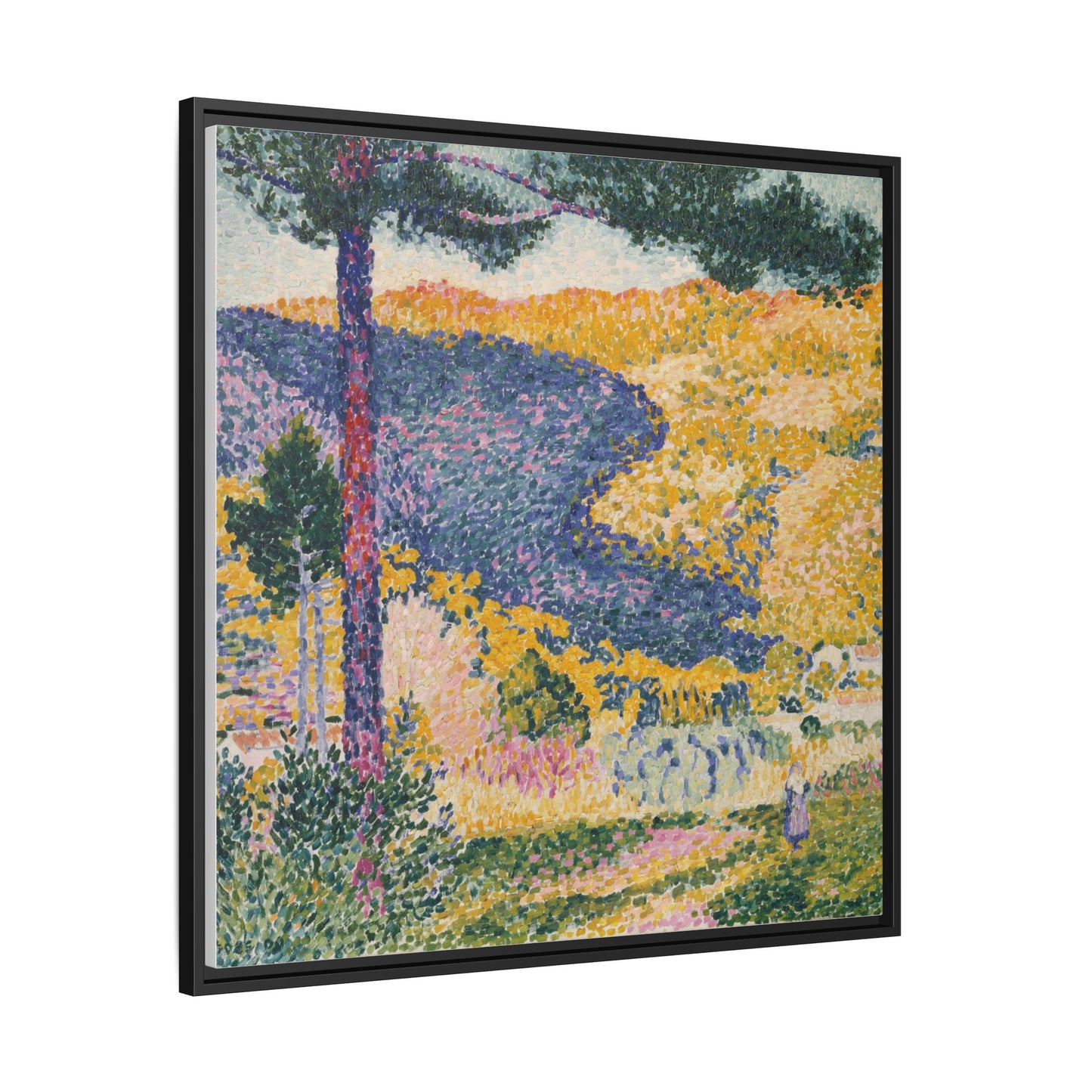 Valley with Fir Shade on the Mountain - Museum Collection - Framed Canvas Print