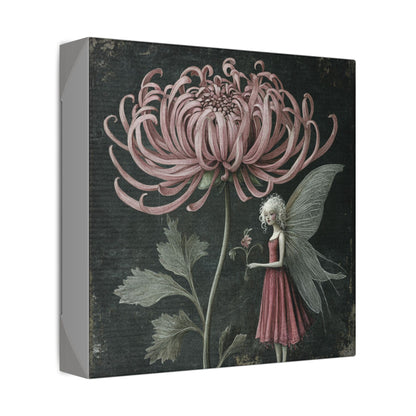 Only Chrysanthemum Will Do - Fairies & Flowers Wall Art Collection on Canvas