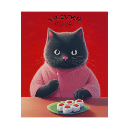 9 Lives Sushi Bar Art Print - Matte Vertical Posters