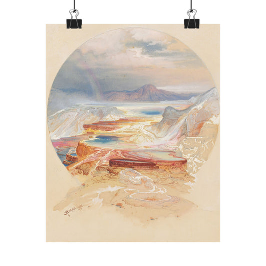 Scenic Oasis Vintage Landscape Fine Art Print